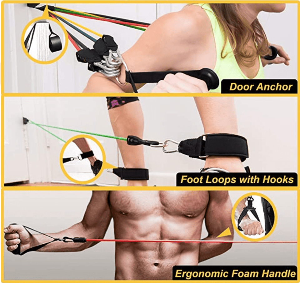 🔥 Premium 11-Piece Resistance Band Set