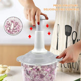 Manual Hand Press Onion and Vegetable Chopper-Effortless Food Prep Tool