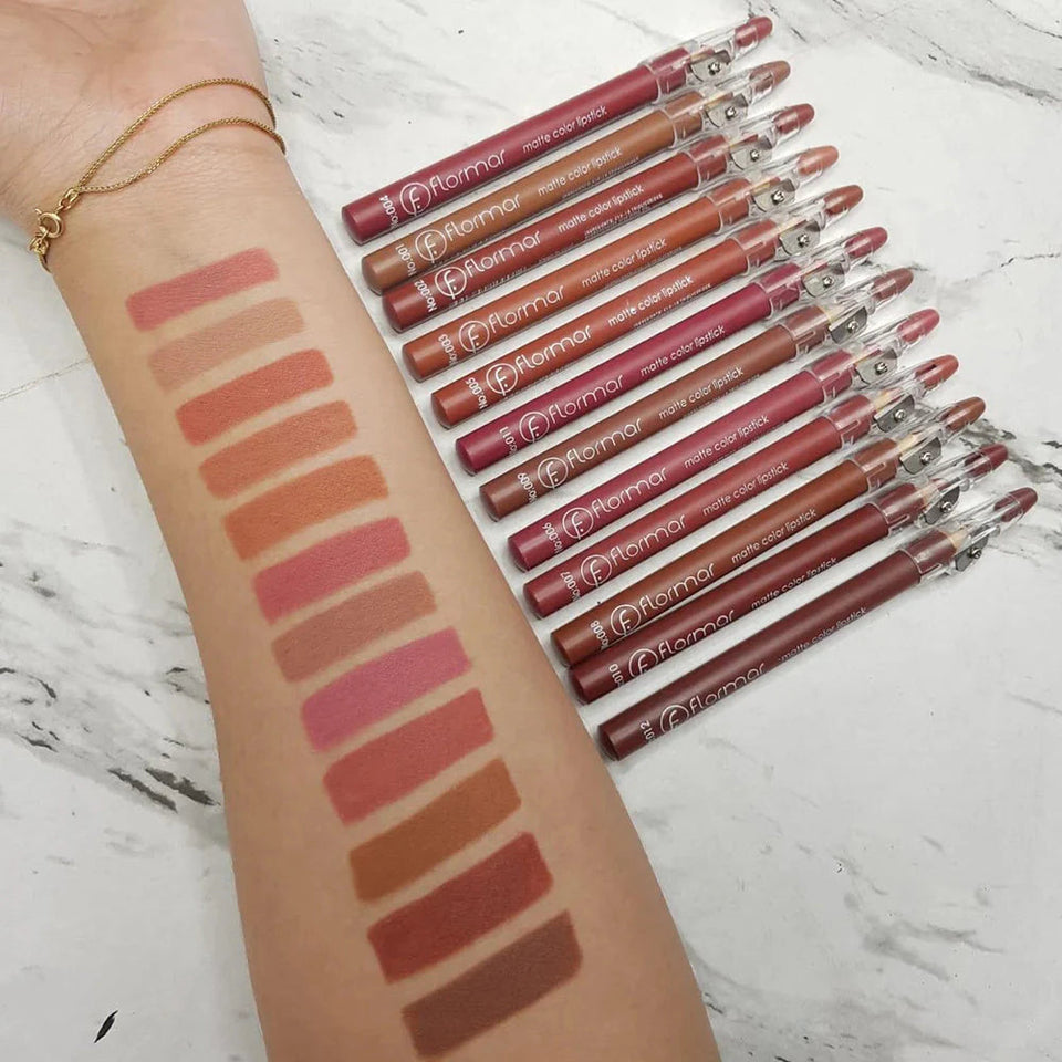 Flormar 12 colors clear lipstick