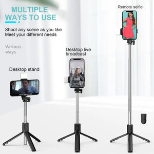 4 in 1 Tripod Selfie Stick With Remote Control
