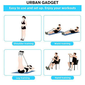 Foot Pedal Resistance Band Tummy Trimmer (random Colors)