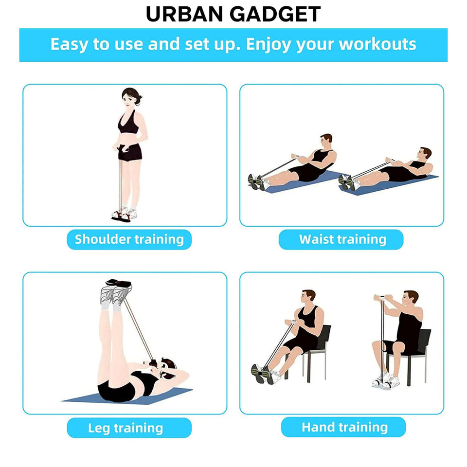 Foot Pedal Resistance Band Tummy Trimmer (random Colors)