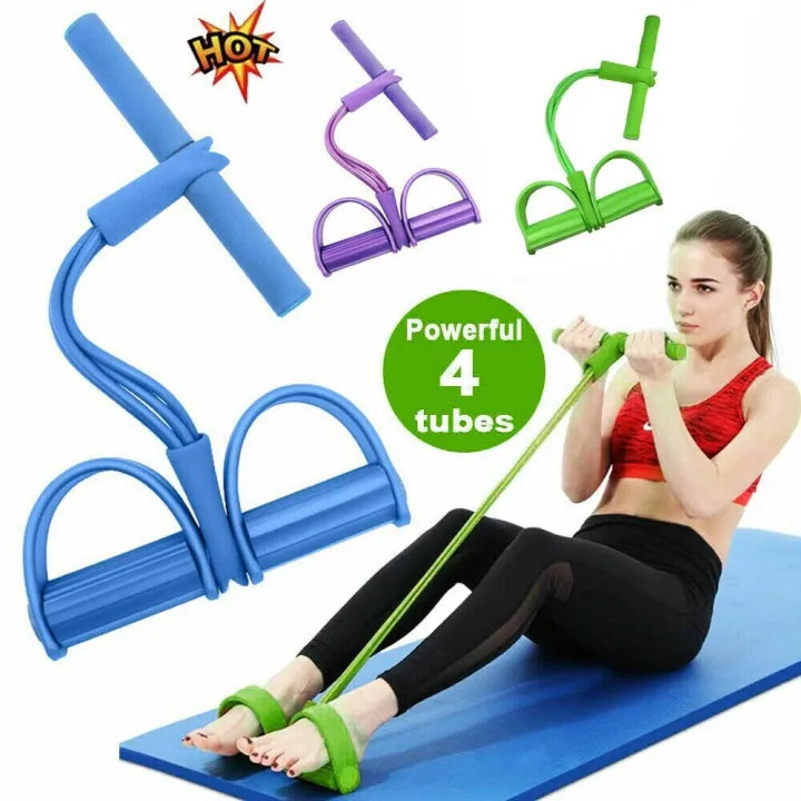 Foot Pedal Resistance Band Tummy Trimmer (random Colors)