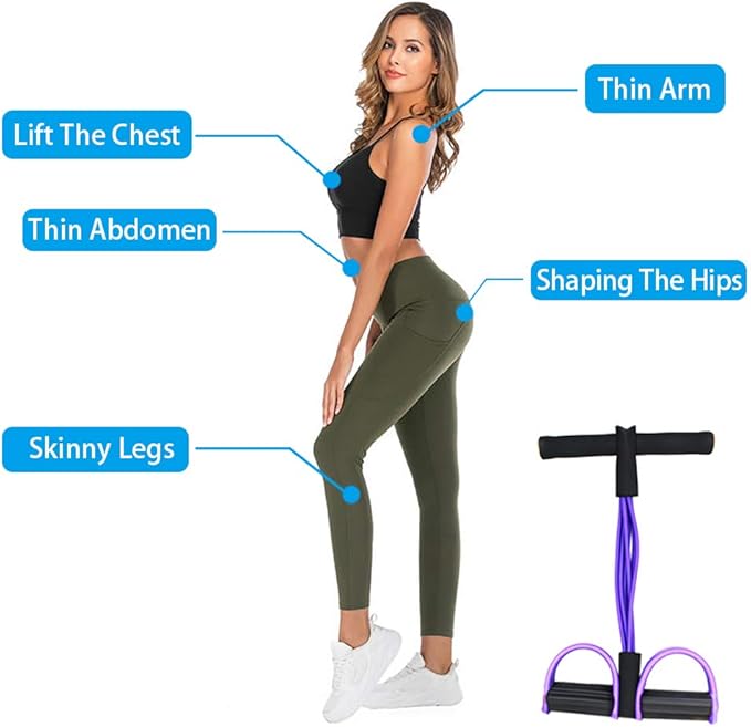 Foot Pedal Resistance Band Tummy Trimmer (random Colors)