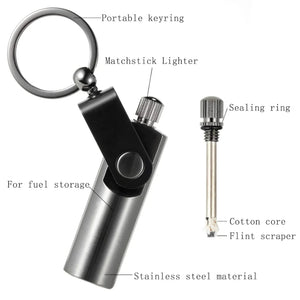 Waterproof Permanent Match Keychain Lighter