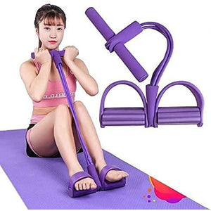 Foot Pedal Resistance Band Tummy Trimmer (random Colors)