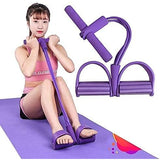 Foot Pedal Resistance Band Tummy Trimmer (random Colors)