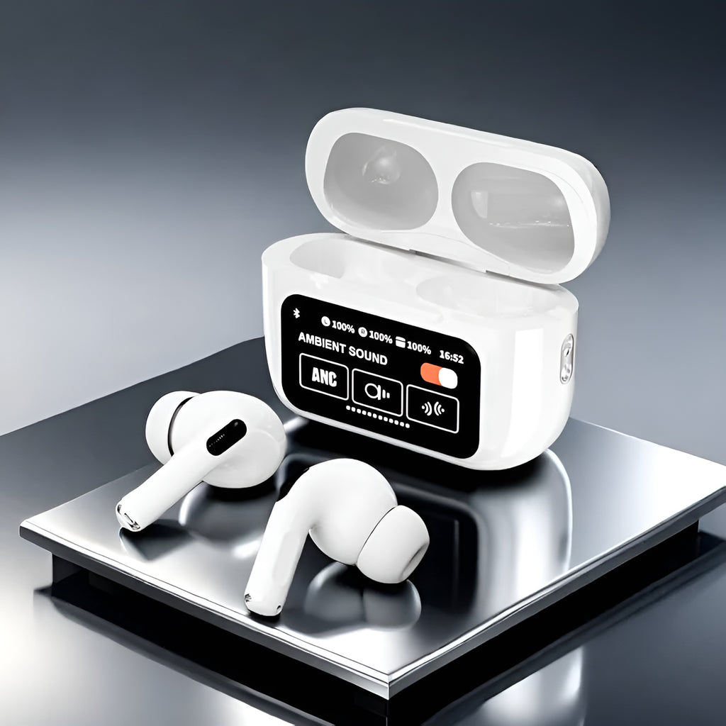 🎧 A9 PRO Earbuds: Smart Display & Noise-Free Sound!