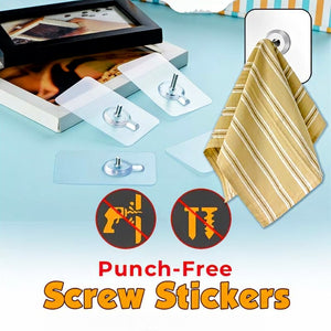 Punch-Free Screw Stickers ( 10 PCS )