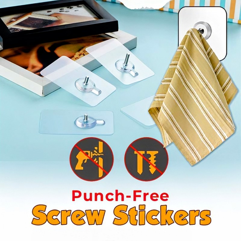 Punch-Free Screw Stickers ( 10 PCS )