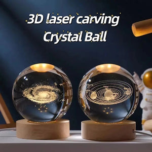 Galaxy Crystal Ball Night Lamp 🌌 - Mystical Decor Light 🪐