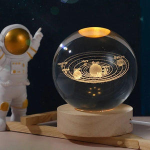 Galaxy Crystal Ball Night Lamp 🌌 - Mystical Decor Light 🪐