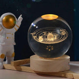 Galaxy Crystal Ball Night Lamp 🌌 - Mystical Decor Light 🪐