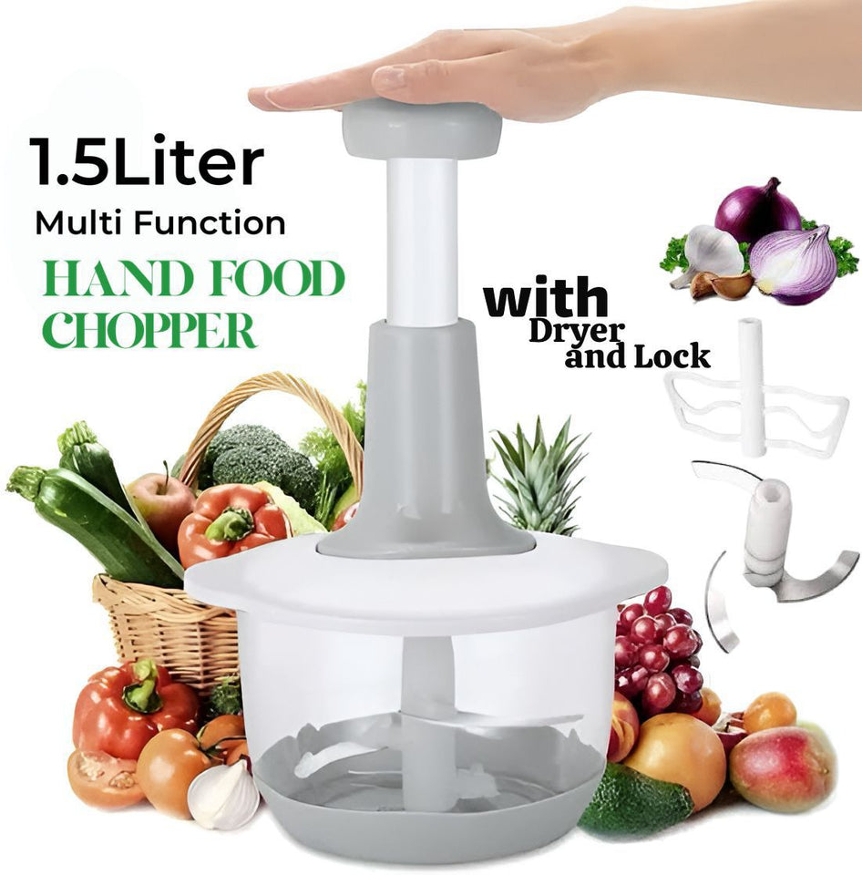 Manual Hand Press Onion and Vegetable Chopper-Effortless Food Prep Tool