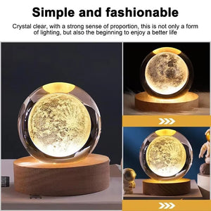 Galaxy Crystal Ball Night Lamp 🌌 - Mystical Decor Light 🪐
