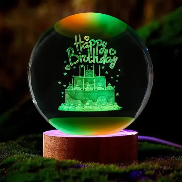 Galaxy Crystal Ball Night Lamp 🌌 - Mystical Decor Light 🪐