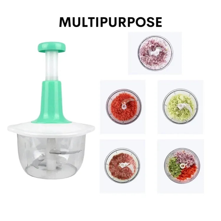 Manual Hand Press Onion and Vegetable Chopper-Effortless Food Prep Tool